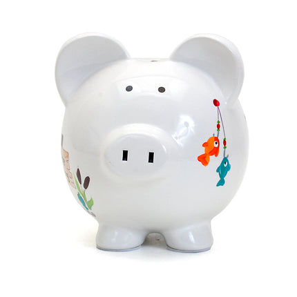 Gone Fishing Large Piggy Bank