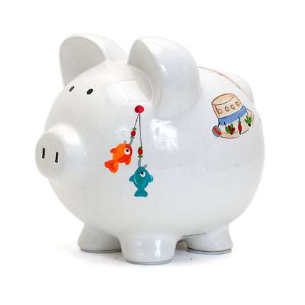 Gone Fishing Large Piggy Bank