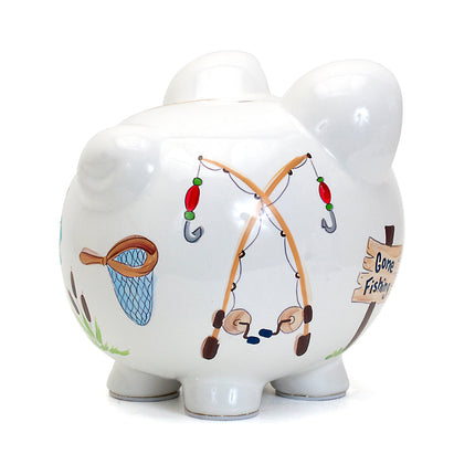 Gone Fishing Large Piggy Bank