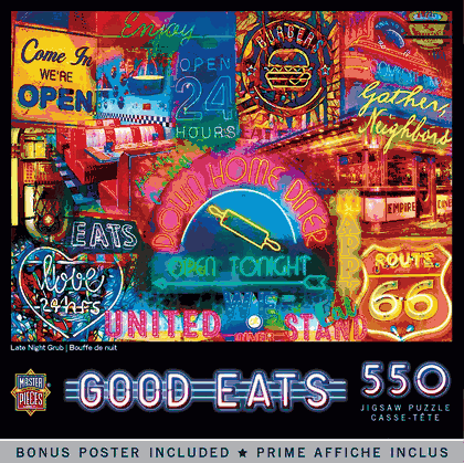 Good Eats - Late Night Grub 550 Piece Puzzle