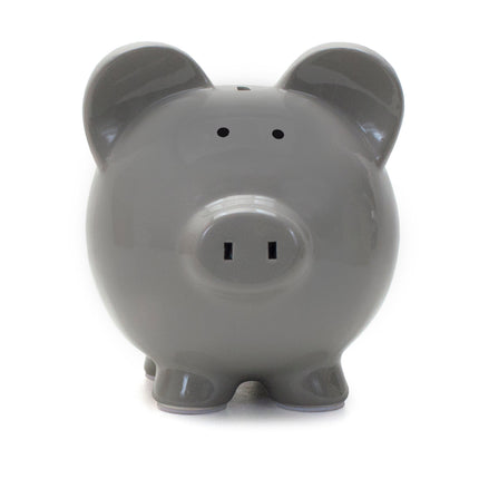 Gray Ceramic Boss Piggy Bank