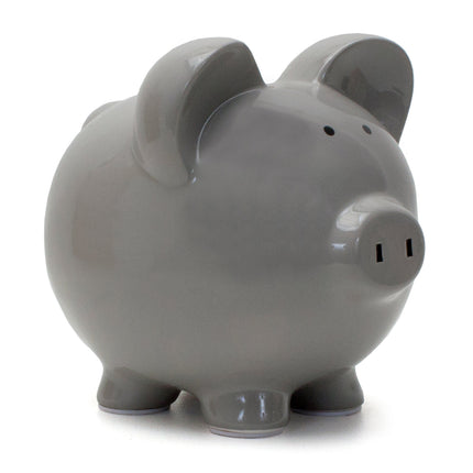 Gray Ceramic Boss Piggy Bank