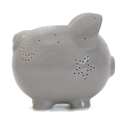 Gray Night Light Piggy Bank