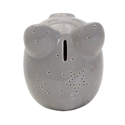 Gray Night Light Piggy Bank