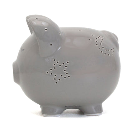 Gray Night Light Piggy Bank