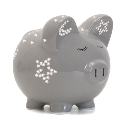 Gray Night Light Piggy Bank