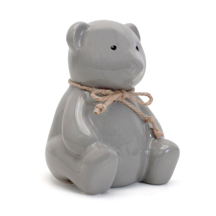 Gray  Teddy Bear Bank