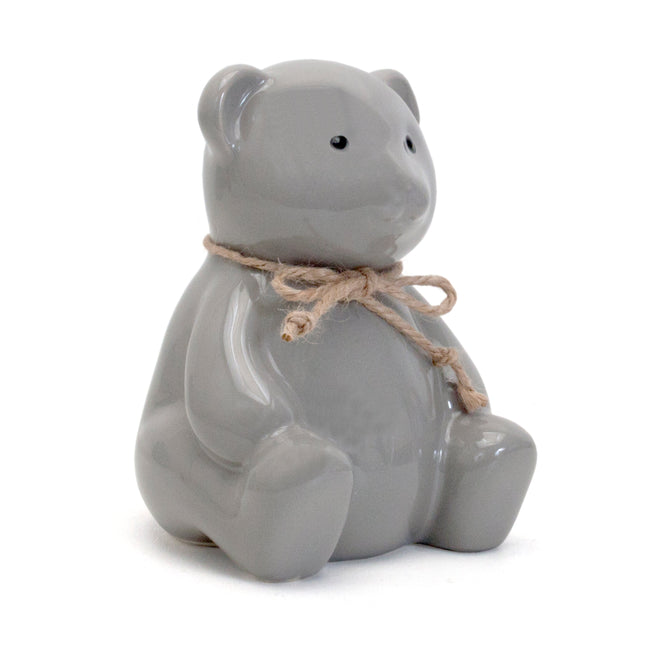 Gray  Teddy Bear Bank