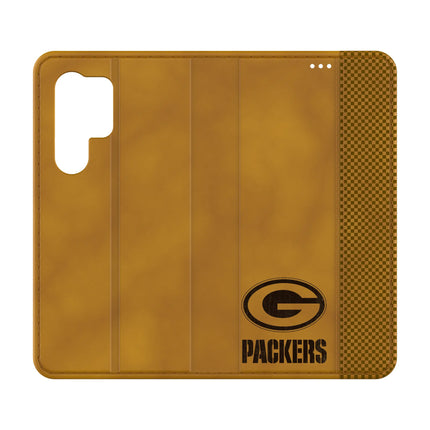 Green Bay Packers Folio Phone Case Burn for Samsung Galaxy