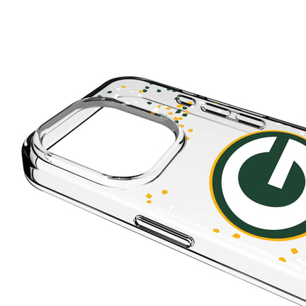 Green Bay Packers Clear Phone Case Confetti for iPhone