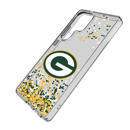 Green Bay Packers Clear Phone Case Confetti for Galaxy