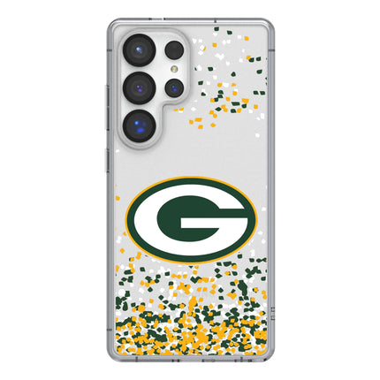 Green Bay Packers Clear Phone Case Confetti for Galaxy