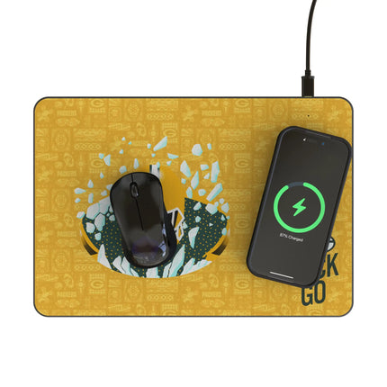 Green Bay Packers 15-Watt Wireless Charger & Mouse Pad Deco