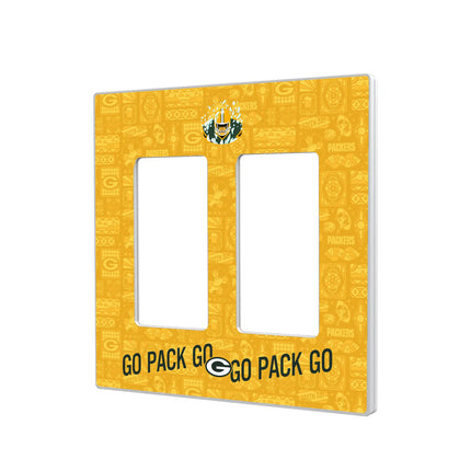 Green Bay Packers Hidden-Screw Light Switch Plate Deco
