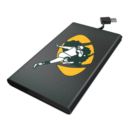 Green Bay Packers 5000mAh Flat Powerbank Historic Linen