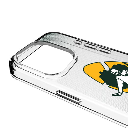 Green Bay Packers Clear Phone Case Historic Linen for iPhone