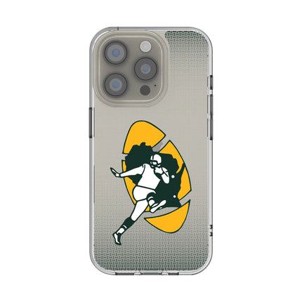 Green Bay Packers Clear Phone Case Historic Linen for iPhone