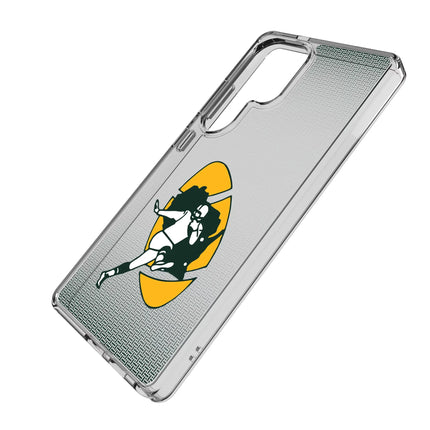 Green Bay Packers Clear Phone Case Historic Linen for Galaxy