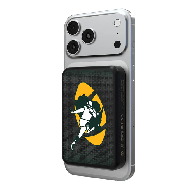 Green Bay Packers Wireless Mag Power Bank Historic Linen