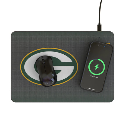 Green Bay Packers 15-Watt Wireless Charger & Mouse Pad Linen