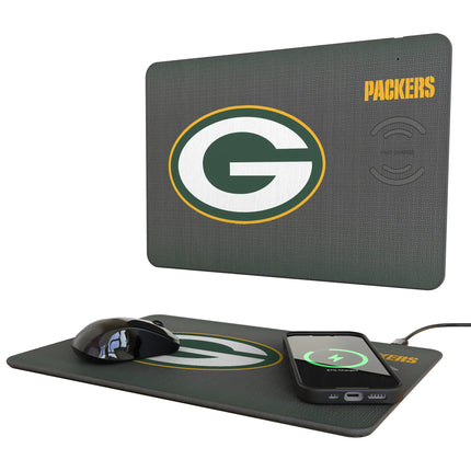 Green Bay Packers 15-Watt Wireless Charger & Mouse Pad Linen