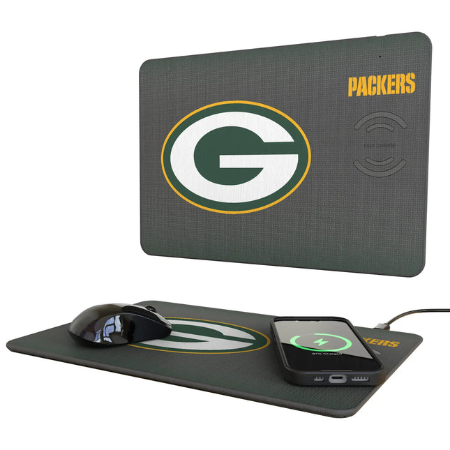 Green Bay Packers 15-Watt Wireless Charger & Mouse Pad Linen