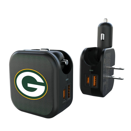 Green Bay Packers 2 in 1 USB A/C Charger Linen