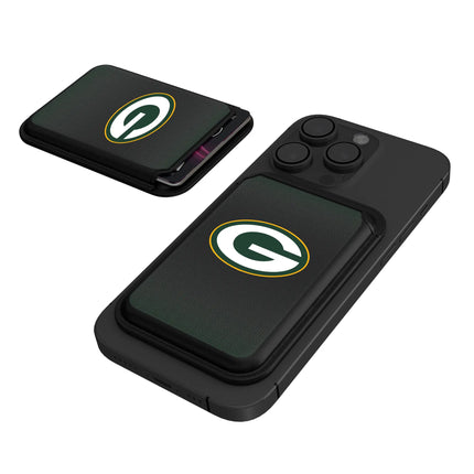 Green Bay Packers Black Magnetic Credit Card Wallet Linen