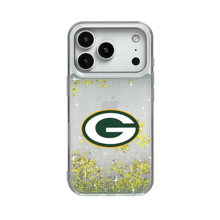 Green Bay Packers Linen Glitter Phone Case for Apple iPhone