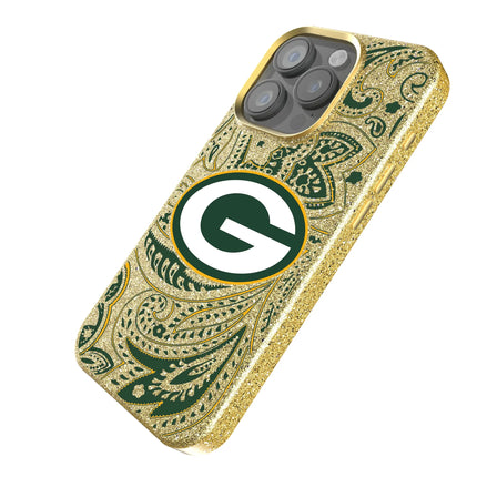 Green Bay Packers Bling Phone Case Paisley for iPhone