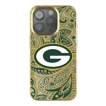 Green Bay Packers Bling Phone Case Paisley for iPhone