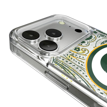 Green Bay Packers Glitter Phone Case Paisley for iPhone