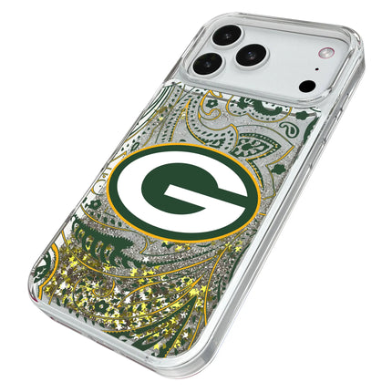 Green Bay Packers Paisley Glitter Phone Case for Apple iPhone
