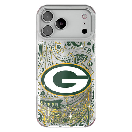 Green Bay Packers Paisley Glitter Phone Case for Apple iPhone