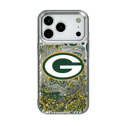 Green Bay Packers Glitter Phone Case Paisley for iPhone
