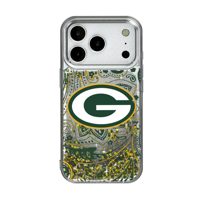Green Bay Packers Glitter Phone Case Paisley for iPhone