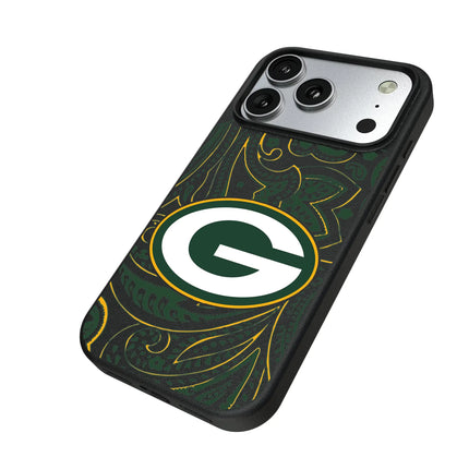 Green Bay Packers Paisley MagSafe Compatible Phone Case for Apple iPhone