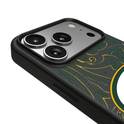 Green Bay Packers Paisley MagSafe Compatible Phone Case for Apple iPhone