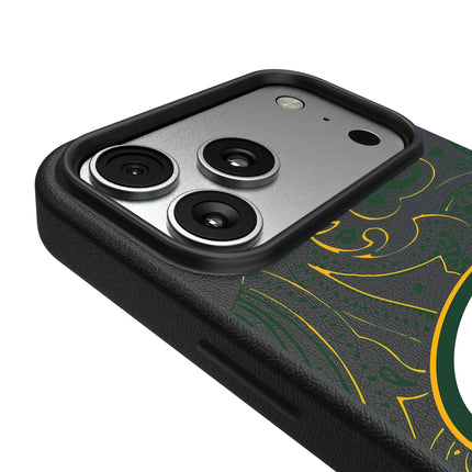 Green Bay Packers Paisley MagSafe Compatible Phone Case for Apple iPhone