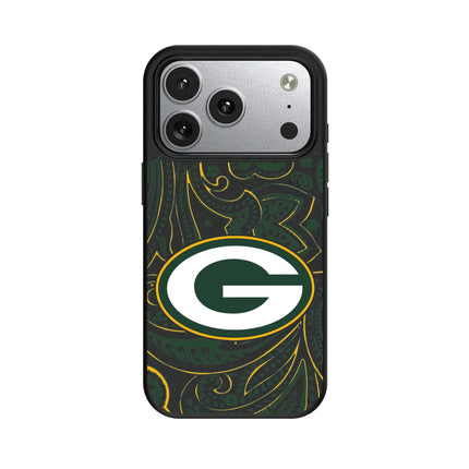 Green Bay Packers Paisley MagSafe Compatible Phone Case for Apple iPhone
