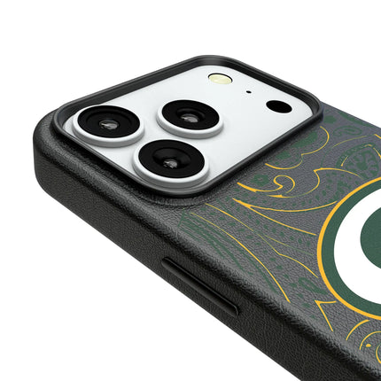 Green Bay Packers Paisley MagSafe Compatible Phone Case for Apple iPhone