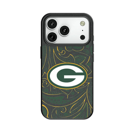 Green Bay Packers Paisley MagSafe Compatible Phone Case for Apple iPhone