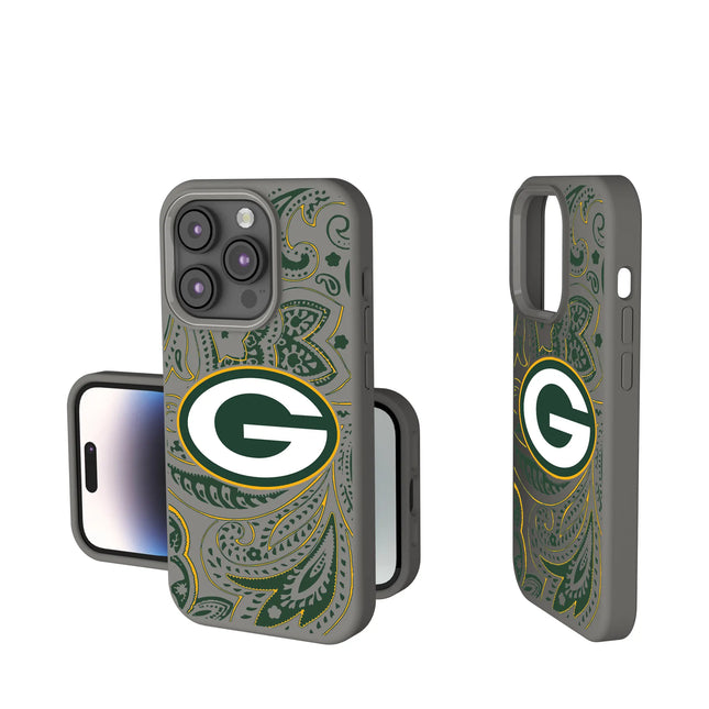 Green Bay Packers Soft Touch Phone Case Paisley for iPhone