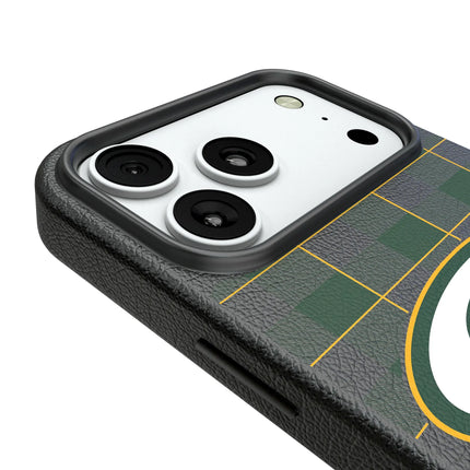 Green Bay Packers Plaid MagSafe Compatible Phone Case for Apple iPhone