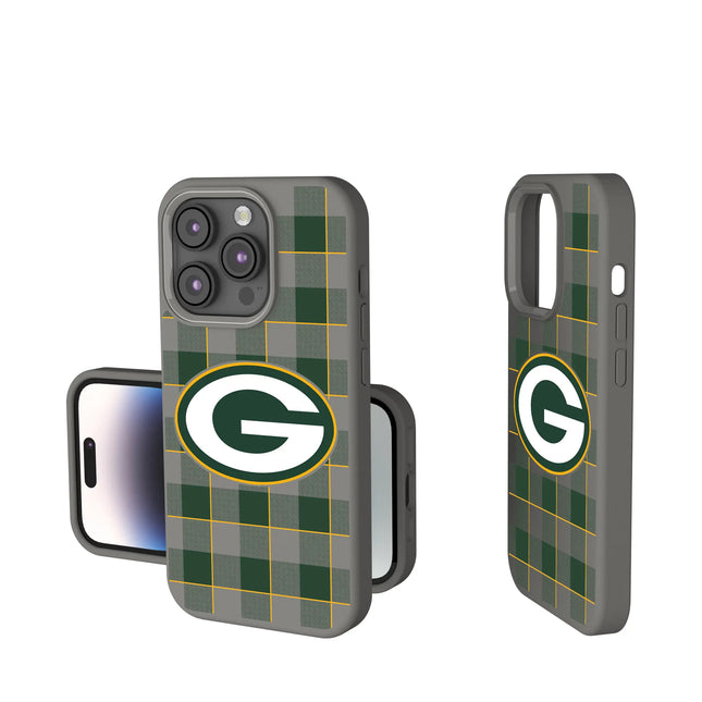 Green Bay Packers Soft Touch Phone Case Plaid for iPhone