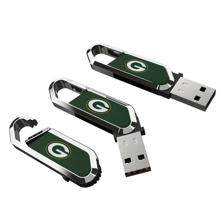 Green Bay Packers USB 64GB Clip Style Flash Drive Solid