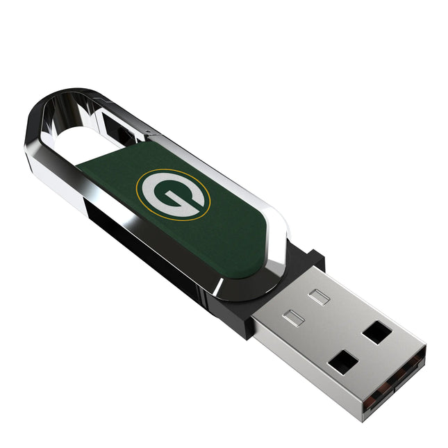 Green Bay Packers USB 64GB Clip Style Flash Drive Solid