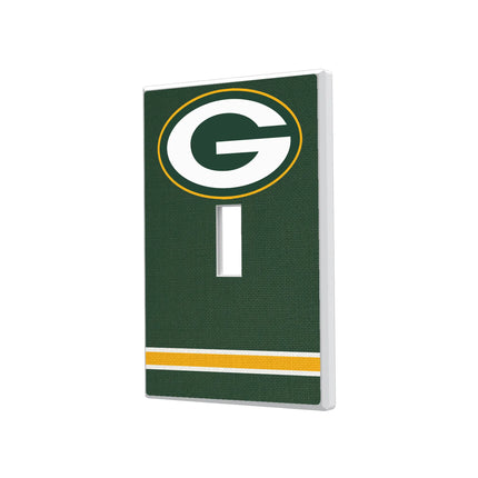 Green Bay Packers Hidden-Screw Light Switch Plate Stripe