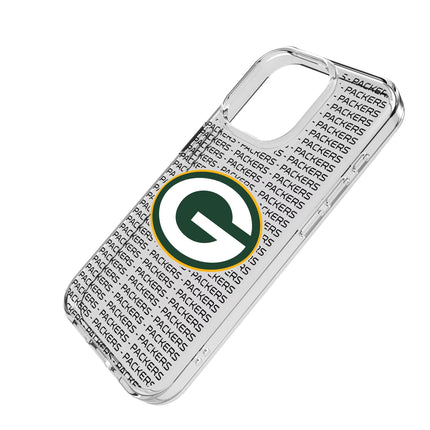 Green Bay Packers Clear Phone Case Text for iPhone