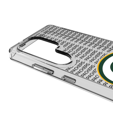 Green Bay Packers Clear Phone Case Text for Samsung Galaxy